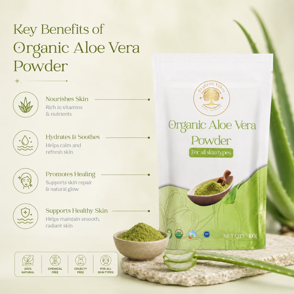 Organic Aloe Vera Powder - 100gm