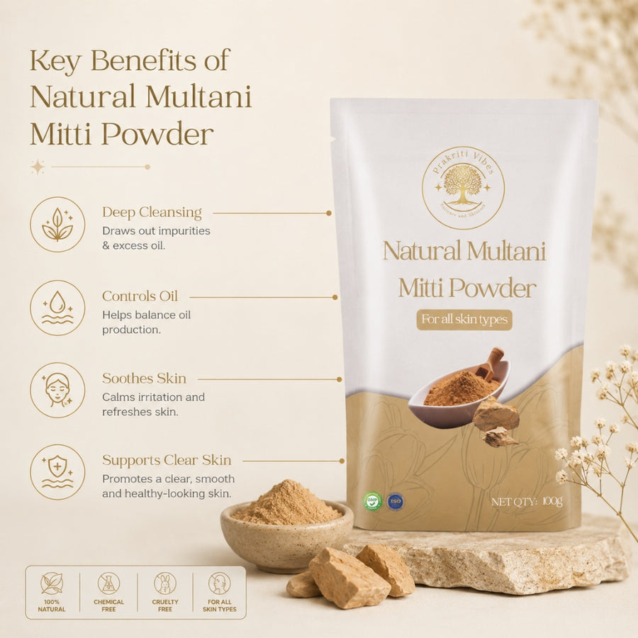 Natural Multani Mitti Powder for Face | Prakriti Vibes