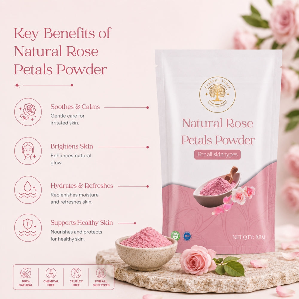 Natural Rose Petals Powder - 100gm