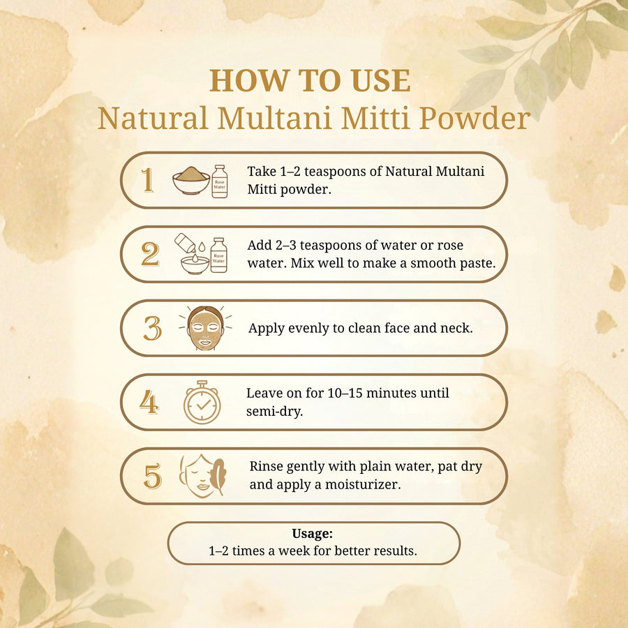 Natural Multani Mitti Powder for Face | Prakriti Vibes