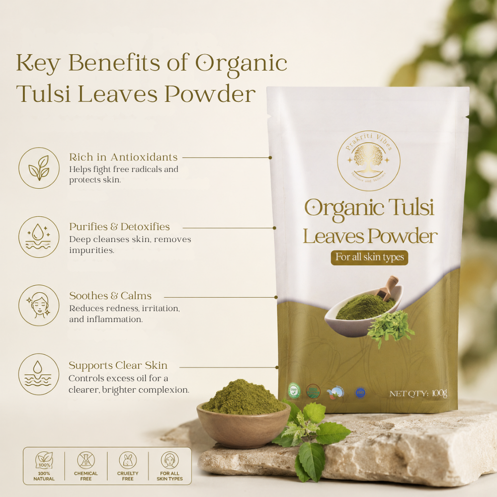Organic Tulsi Leaves Powder - 100gm