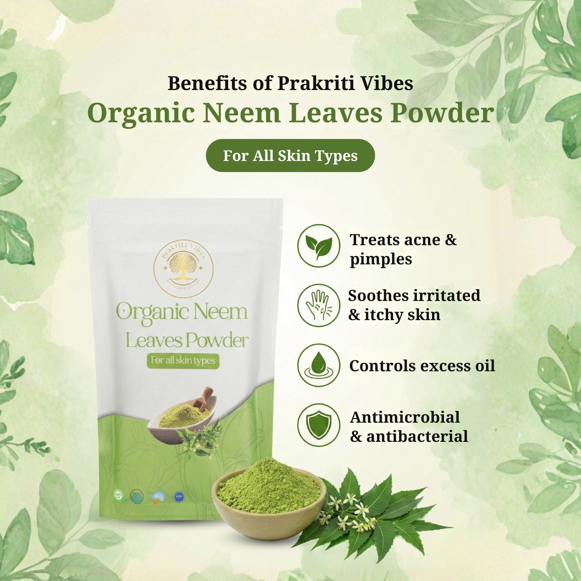 Organic Neem Powder - 100 gm
