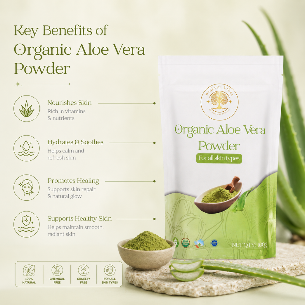 Organic Aloe Vera Powder - 100gm