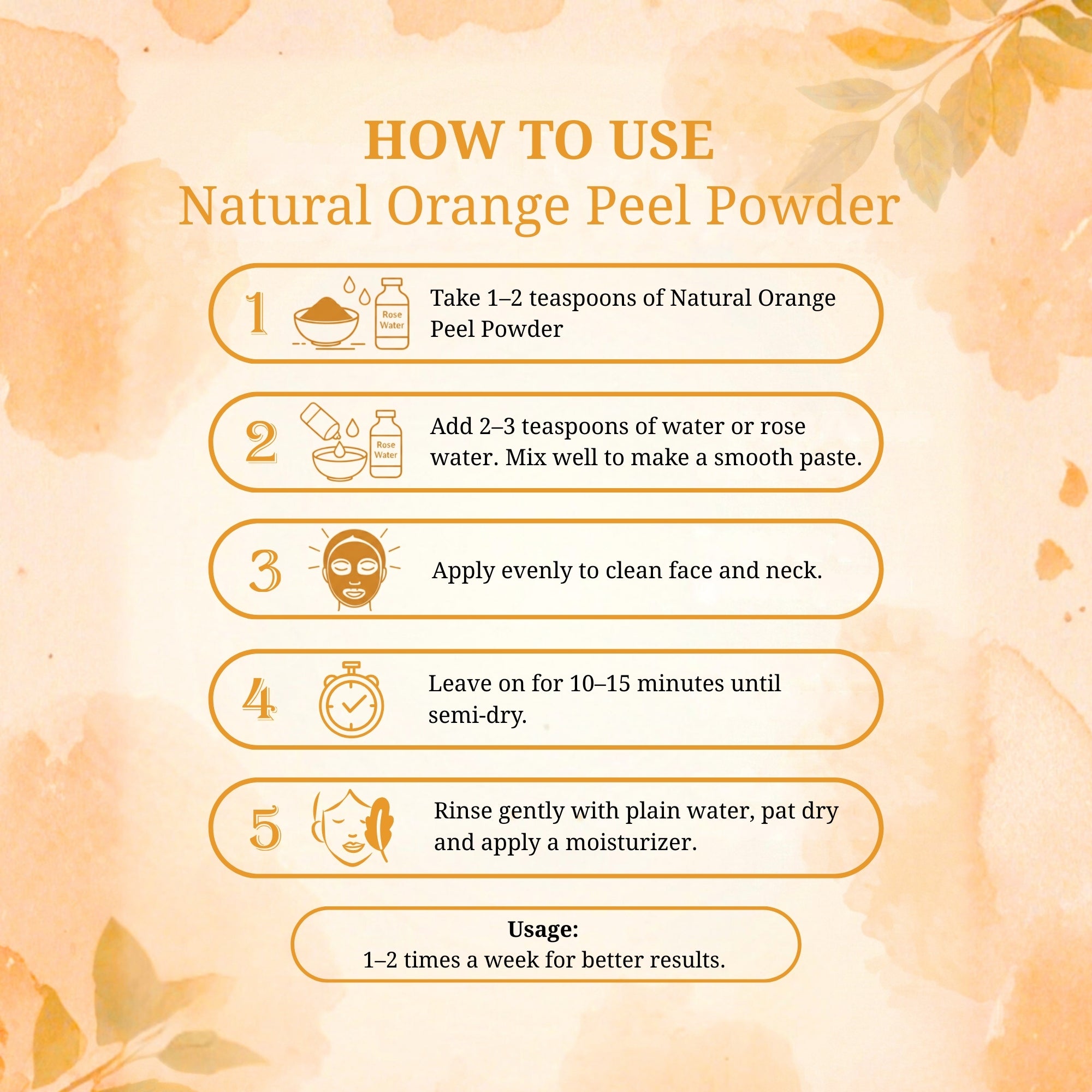 Natural Orange Peel Powder - 100gm