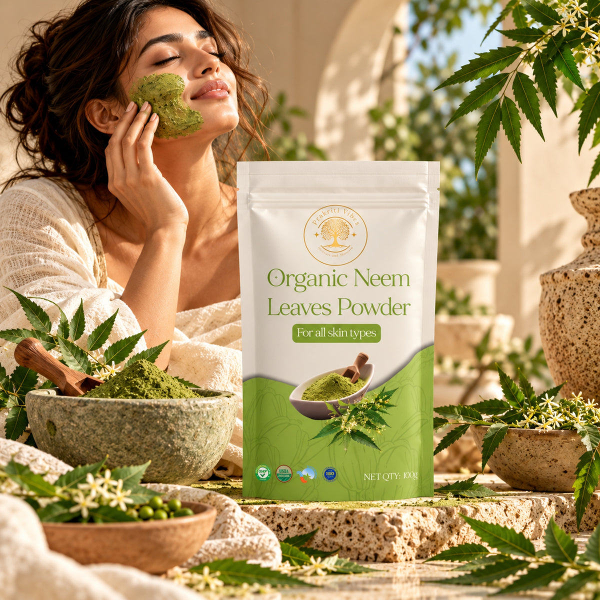 Organic Neem Powder - 100 gm