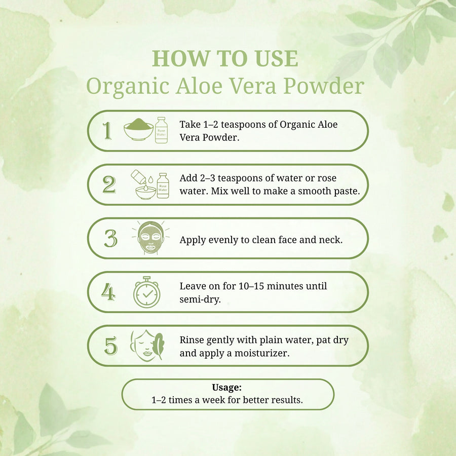 Organic Aloe Vera Powder - 100gm