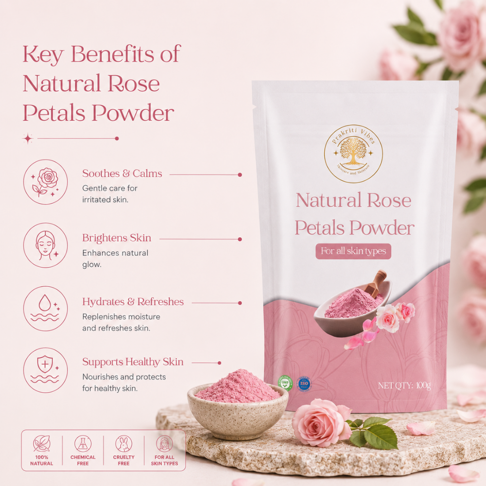 Natural Rose Petals Powder - 100gm