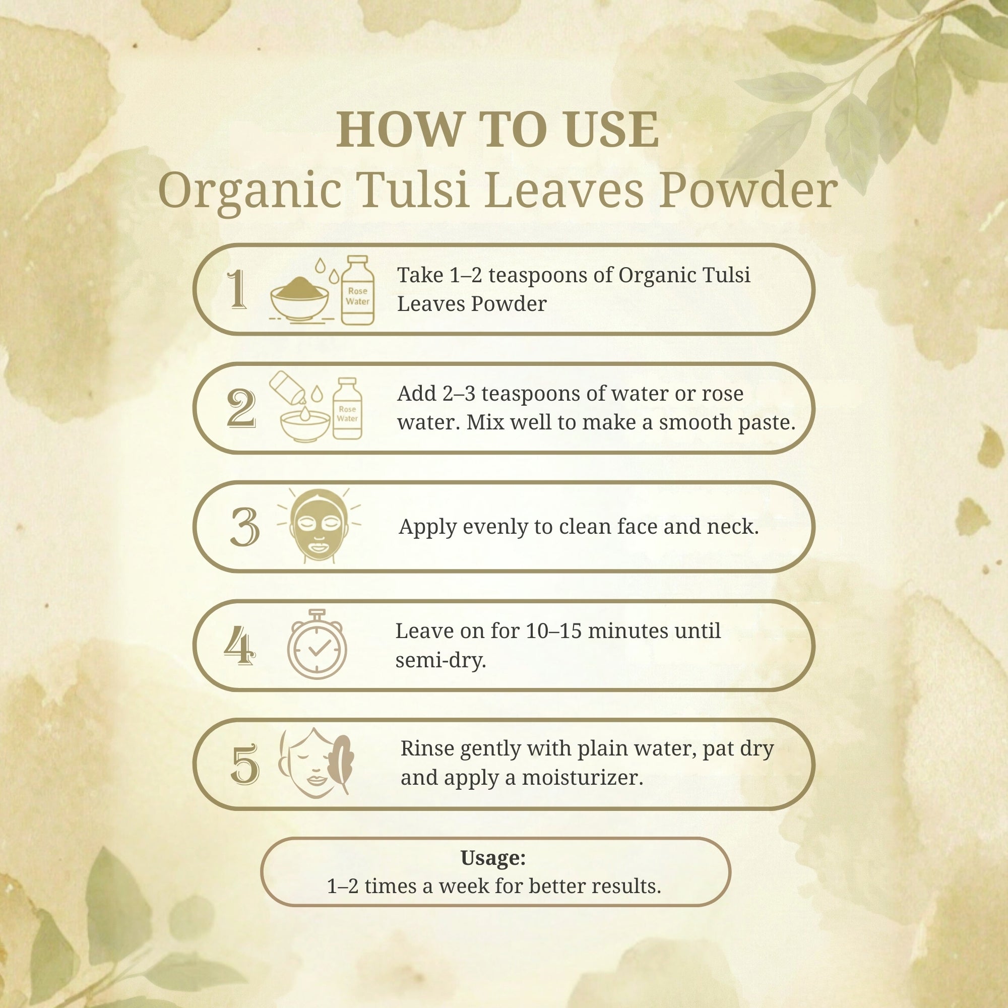 Organic Tulsi Leaves Powder - 100gm